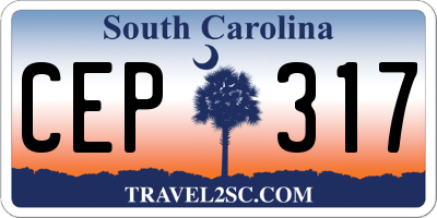 SC license plate CEP317