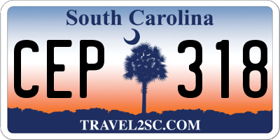 SC license plate CEP318