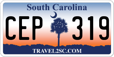 SC license plate CEP319