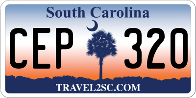 SC license plate CEP320