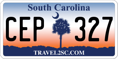 SC license plate CEP327