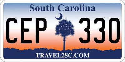 SC license plate CEP330