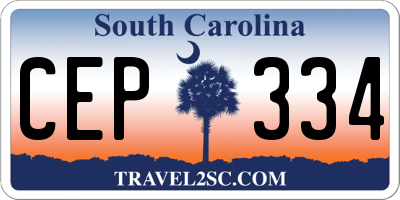 SC license plate CEP334
