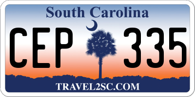 SC license plate CEP335