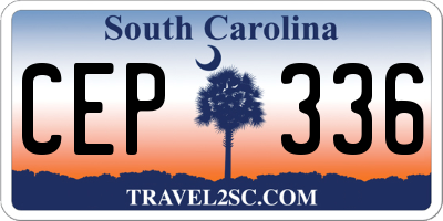 SC license plate CEP336
