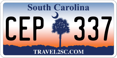 SC license plate CEP337
