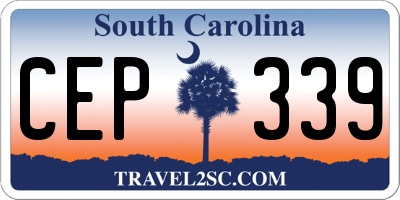 SC license plate CEP339