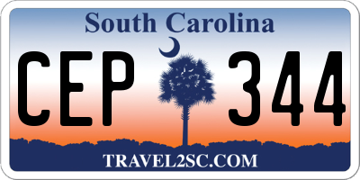 SC license plate CEP344