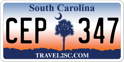 SC license plate CEP347