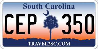 SC license plate CEP350