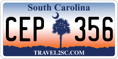 SC license plate CEP356