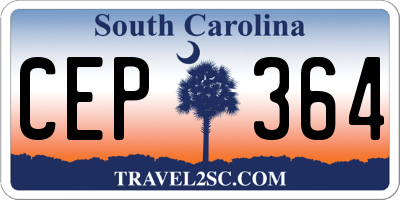 SC license plate CEP364
