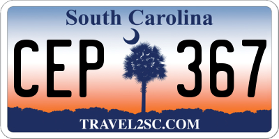 SC license plate CEP367