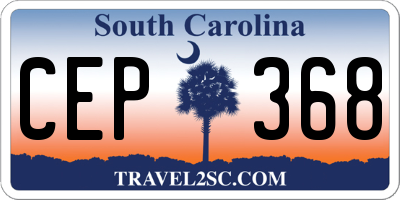 SC license plate CEP368