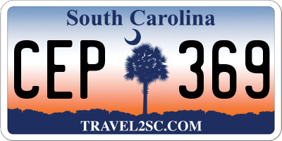 SC license plate CEP369