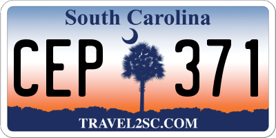 SC license plate CEP371