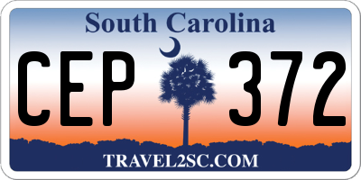 SC license plate CEP372