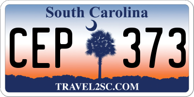 SC license plate CEP373