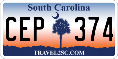 SC license plate CEP374
