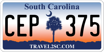SC license plate CEP375