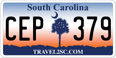 SC license plate CEP379