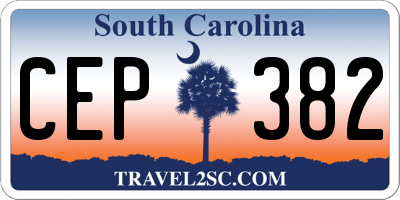 SC license plate CEP382