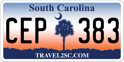 SC license plate CEP383