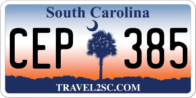 SC license plate CEP385