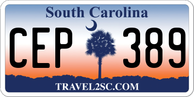 SC license plate CEP389