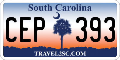 SC license plate CEP393