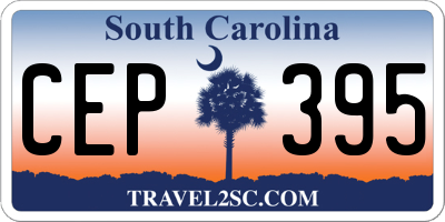 SC license plate CEP395
