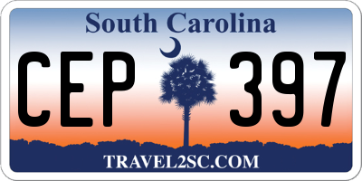 SC license plate CEP397