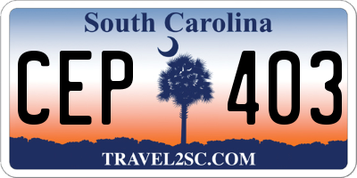 SC license plate CEP403