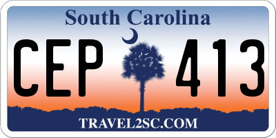 SC license plate CEP413