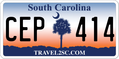 SC license plate CEP414
