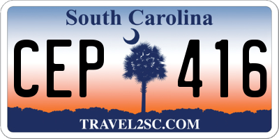 SC license plate CEP416