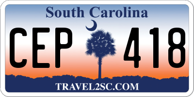 SC license plate CEP418