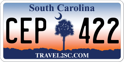 SC license plate CEP422