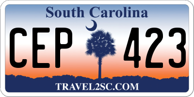 SC license plate CEP423