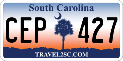 SC license plate CEP427