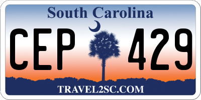SC license plate CEP429