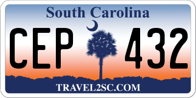 SC license plate CEP432