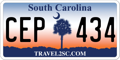 SC license plate CEP434