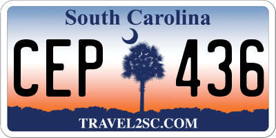 SC license plate CEP436