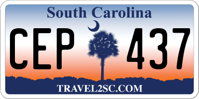SC license plate CEP437