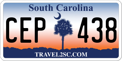 SC license plate CEP438