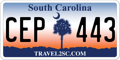 SC license plate CEP443