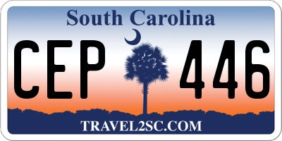 SC license plate CEP446
