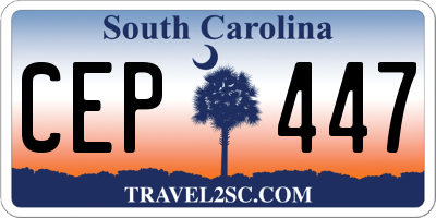 SC license plate CEP447