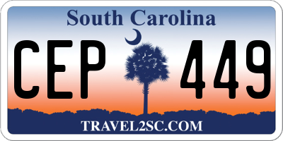 SC license plate CEP449